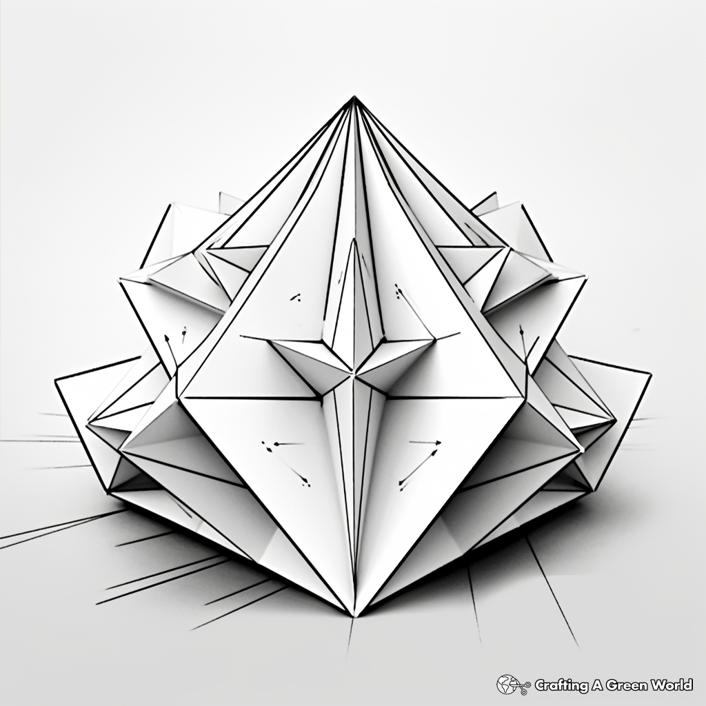 Colorful 3D Tetrahedron Designs Coloring Pages 4