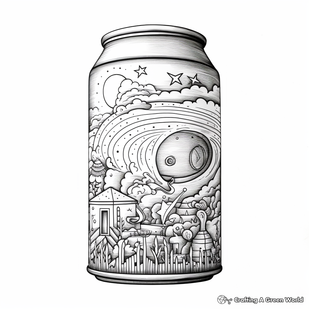Colorful Aerosol Can Coloring Sheets 2
