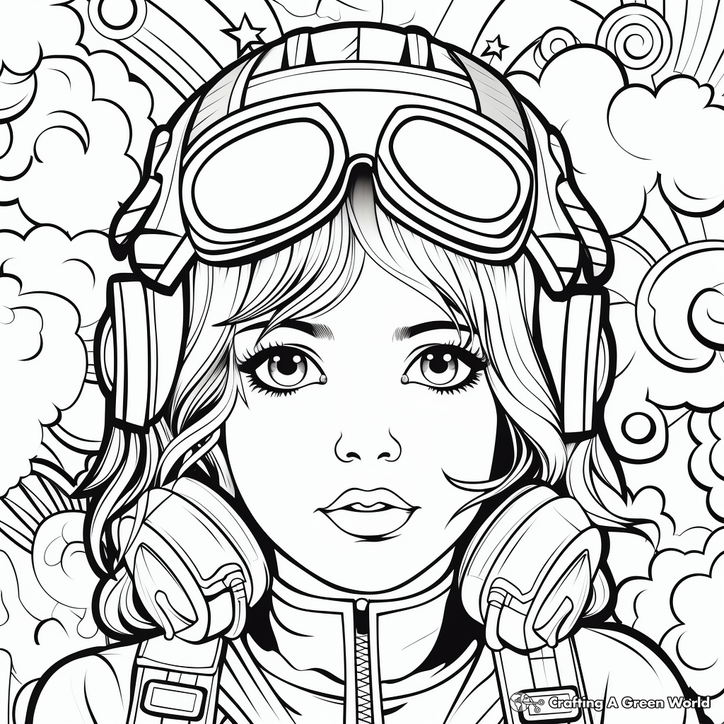 Colorful Aesthetic Pop Art Styles Coloring Pages 1