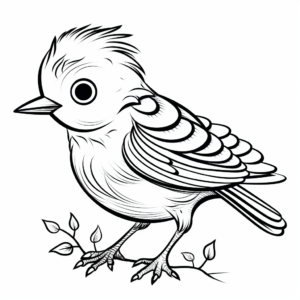 Colorful Baby Bird from Exotic Paradise Coloring Pages 2