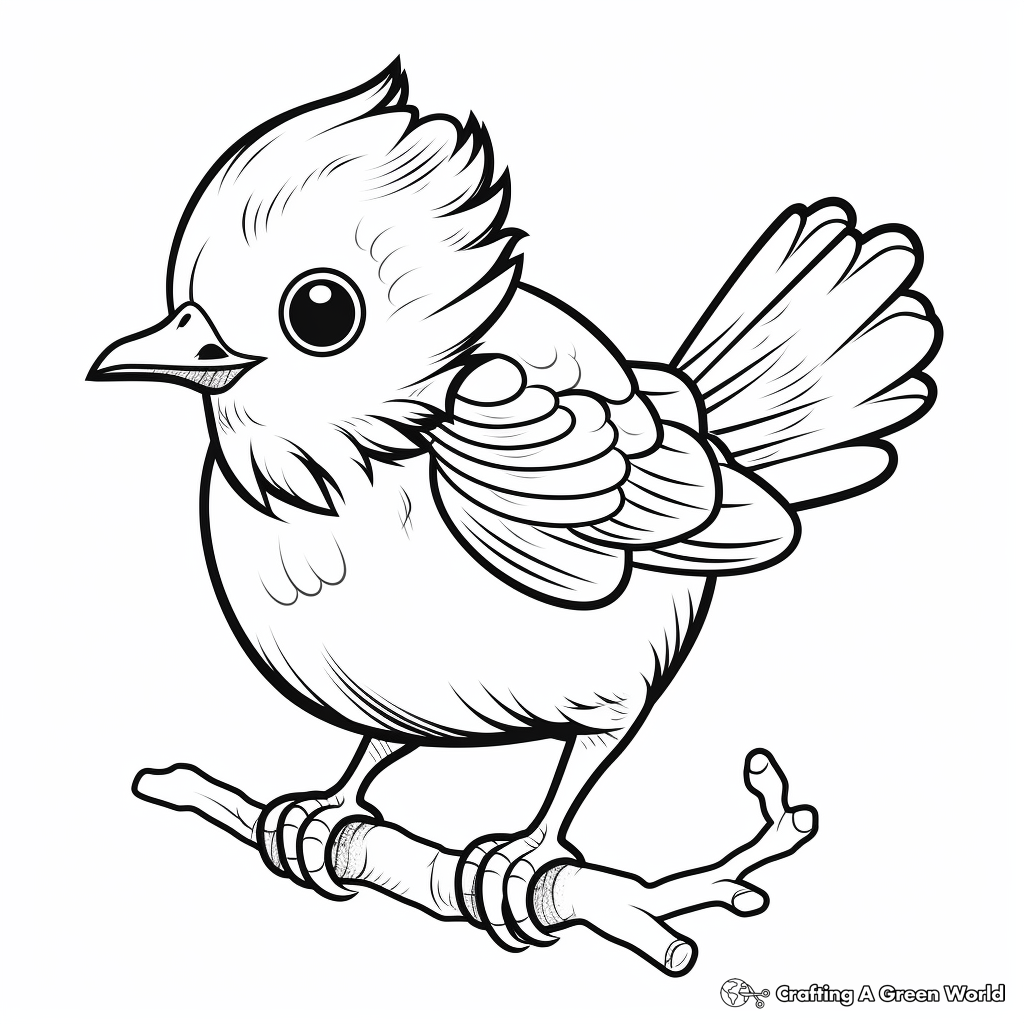 Colorful Baby Bird from Exotic Paradise Coloring Pages 3