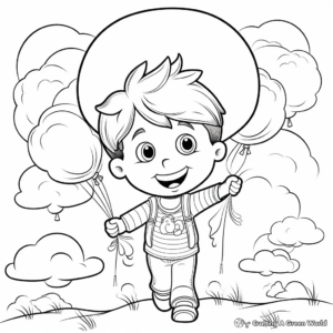 Colorful Balloon Coloring Pages 3