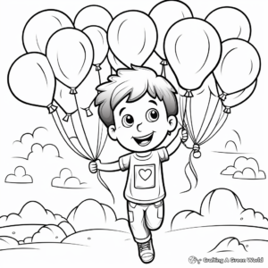Colorful Balloon Coloring Pages 4