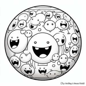 Colorful Bubble Sphere Coloring Pages 1