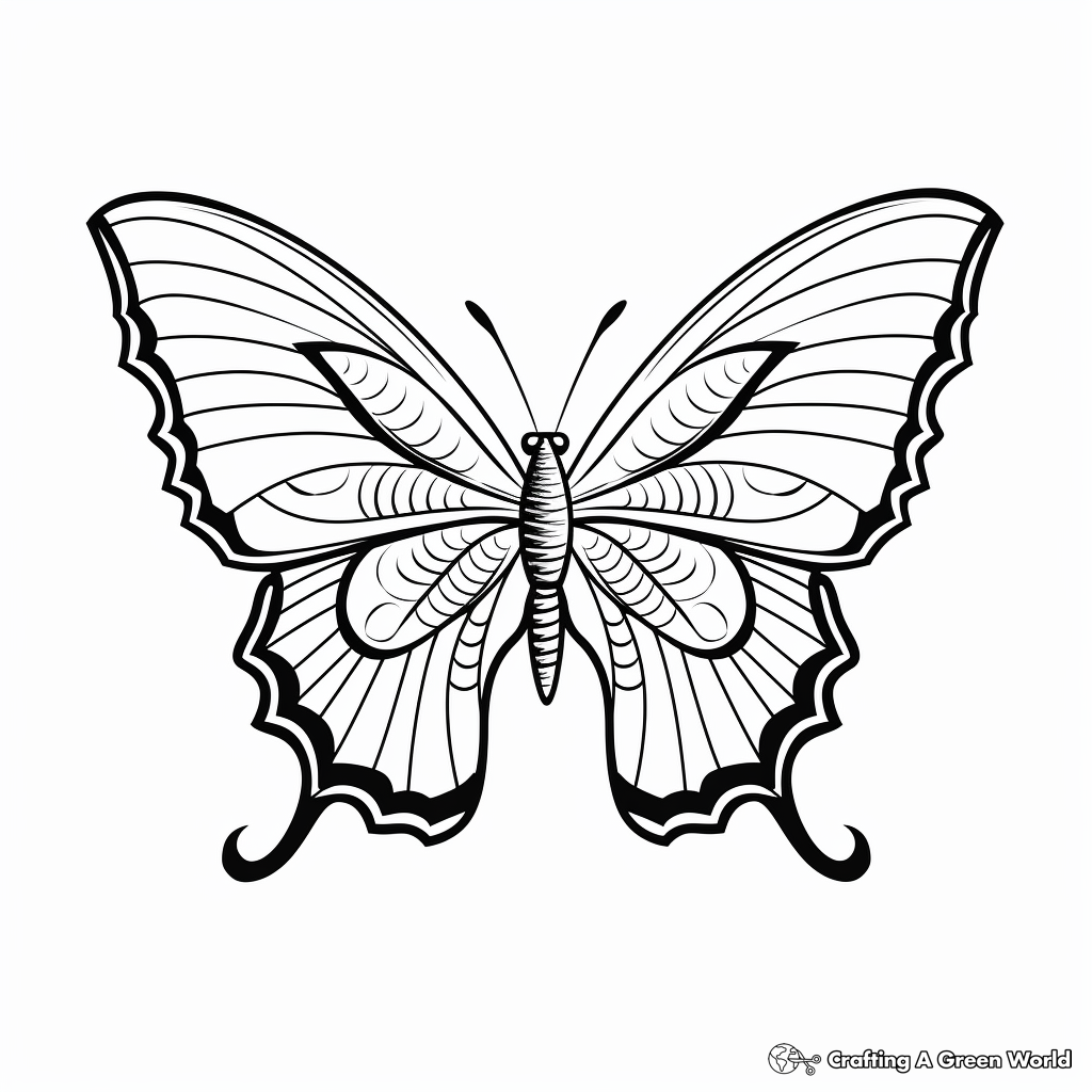 Colorful Butterfly & Insect Coloring Pages 1