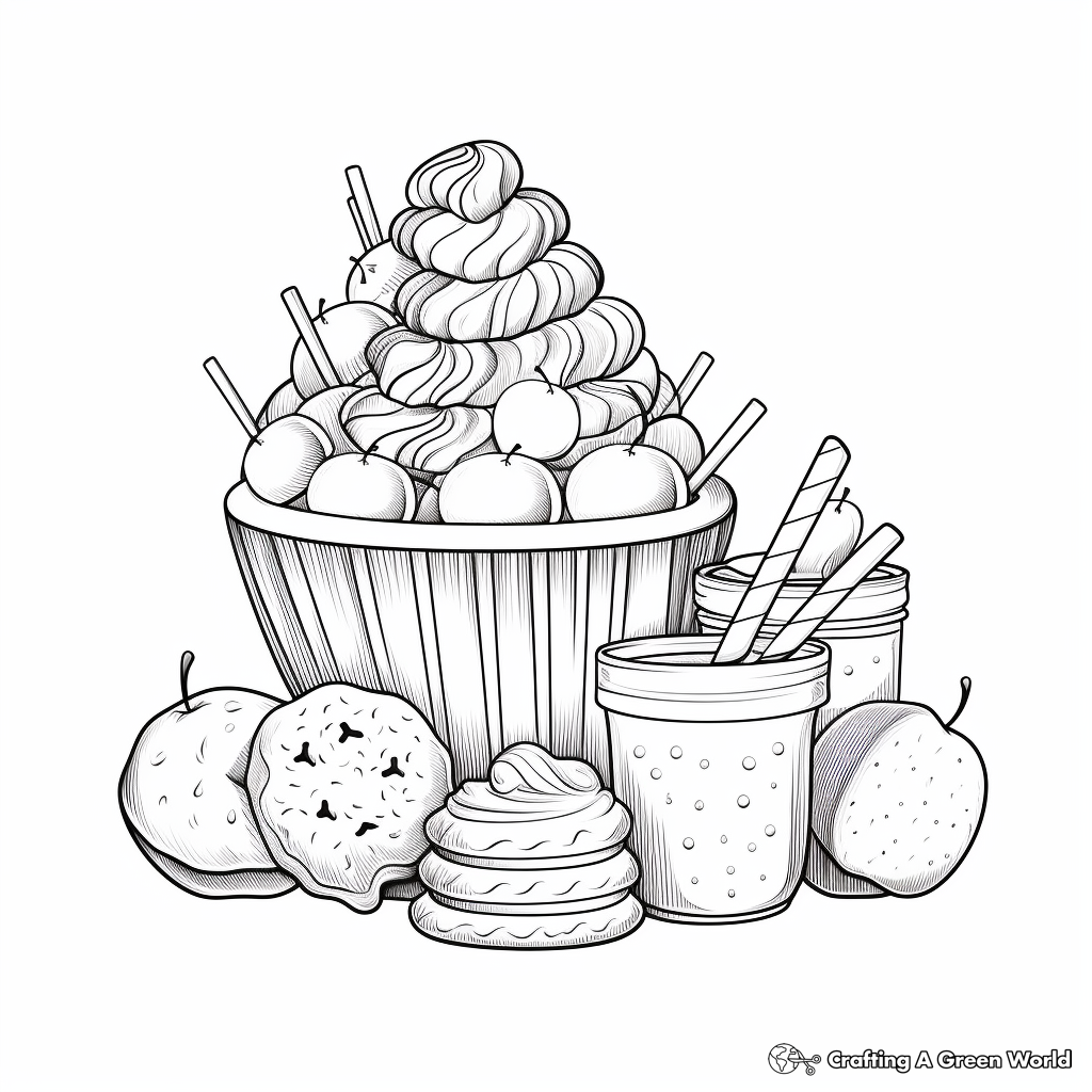 Colorful Candies Coloring Pages 2