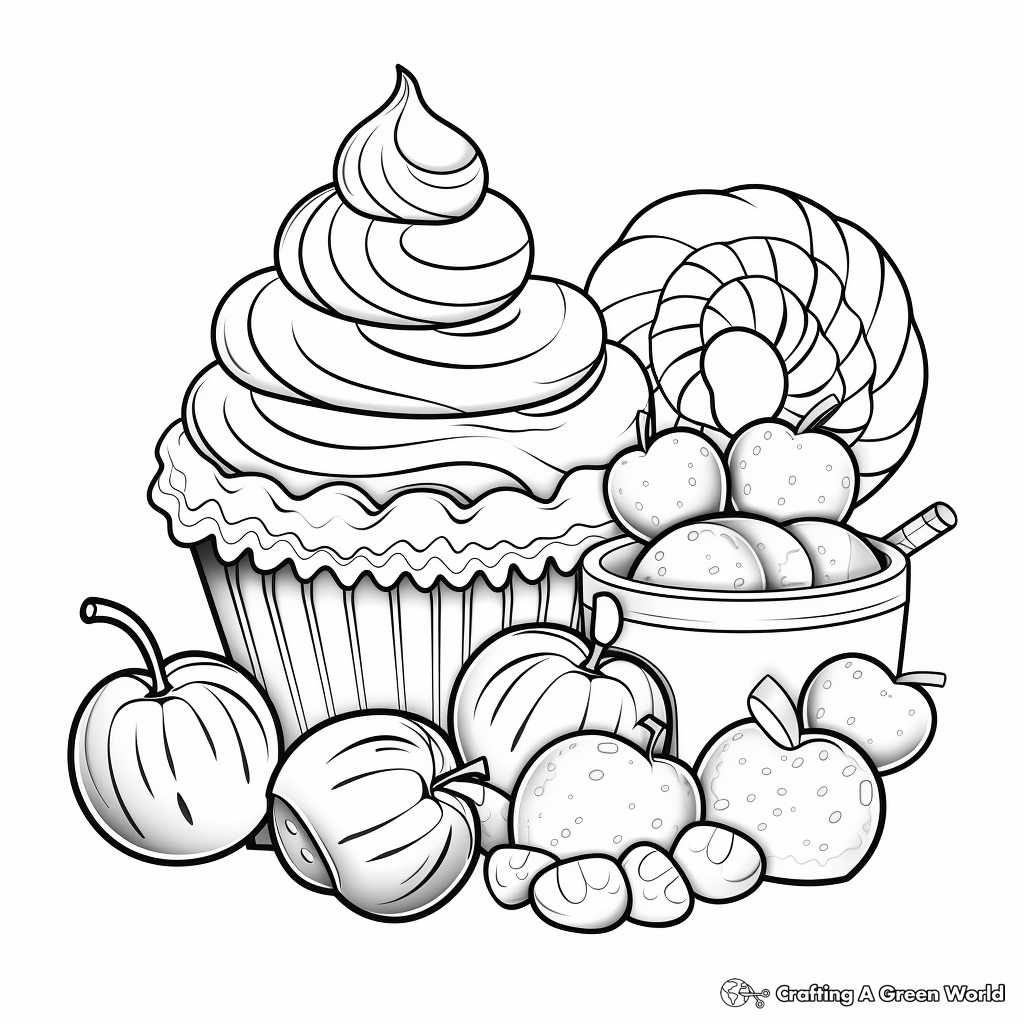 Colorful Candies Coloring Pages 3