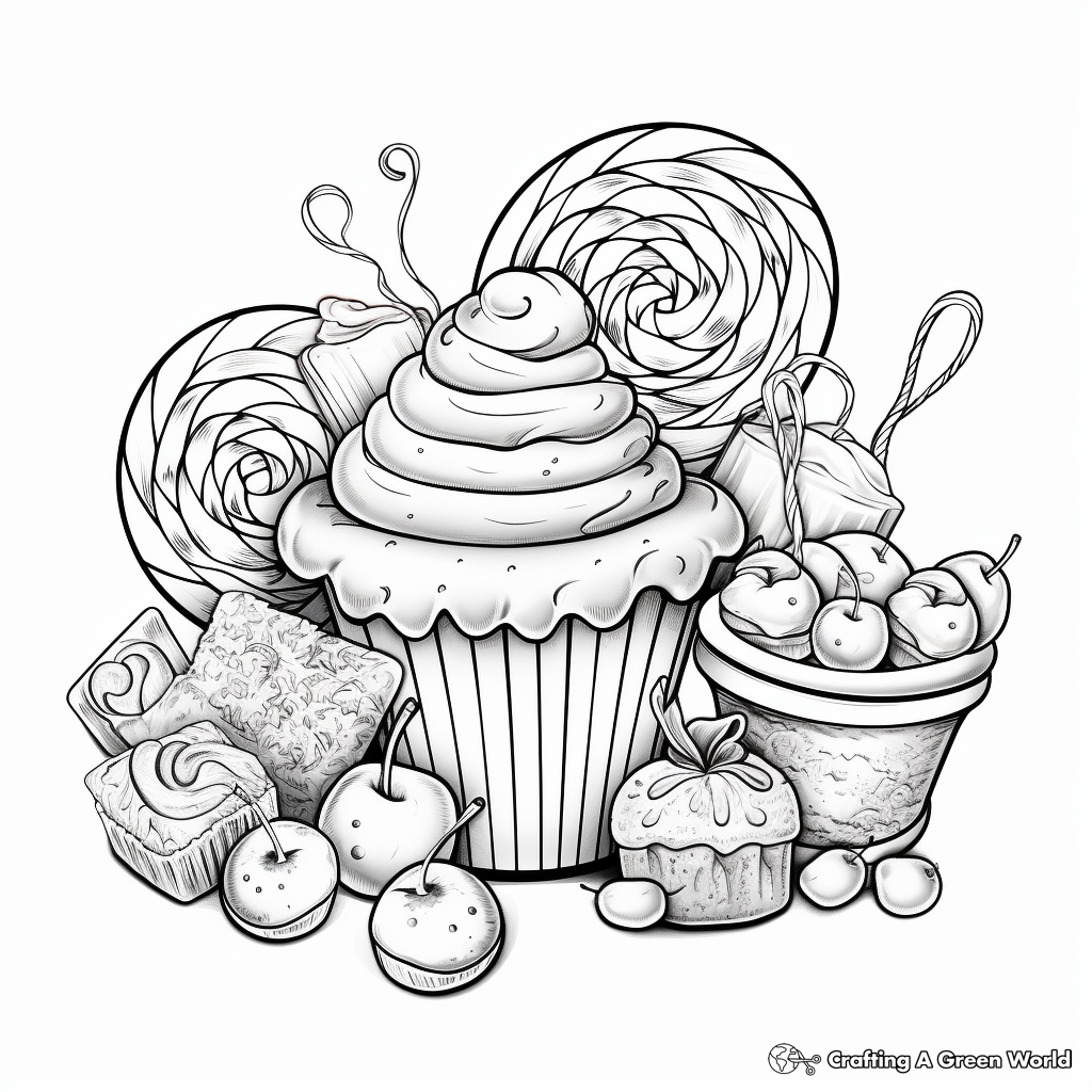 Colorful Candies Coloring Pages 4