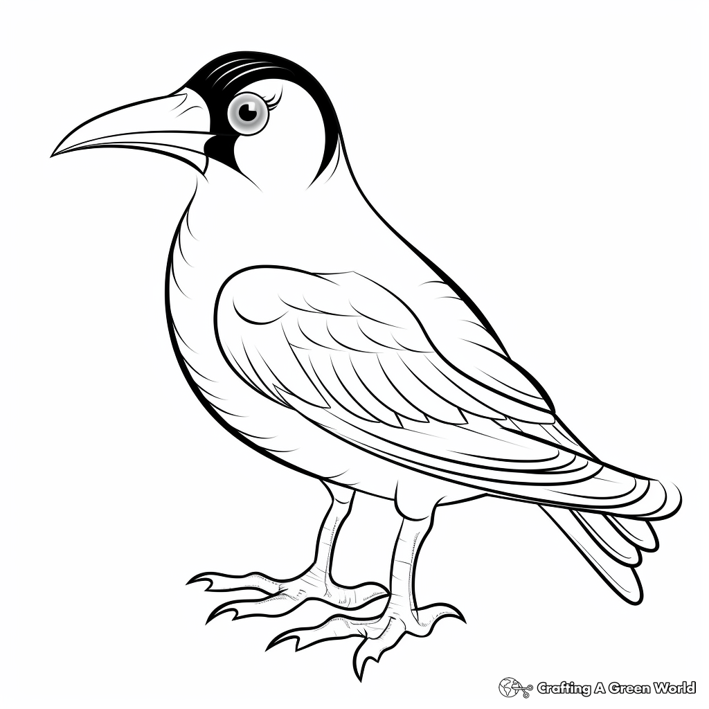 Colorful Cartoon Toucan Coloring Pages 2