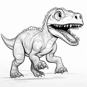 Colorful Ceratosaurus in Action Coloring Pages 4