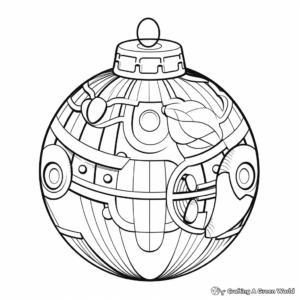 Colorful Christmas Ornament Coloring Pages 4