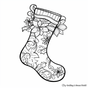 Colorful Christmas Socks Coloring Pages 4