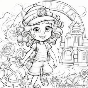 Colorful Classic Rainbow Coloring Pages 1