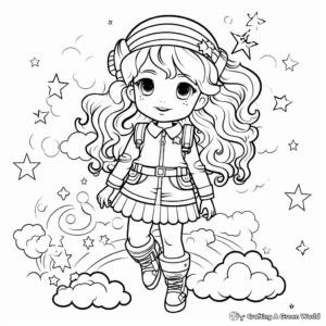 Colorful Classic Rainbow Coloring Pages 4