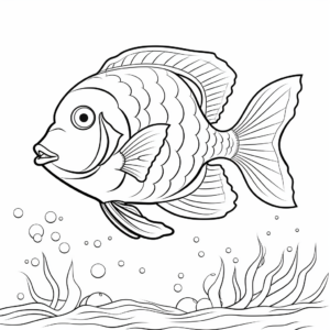 Colorful Coral Reef Fish Coloring Pages 1