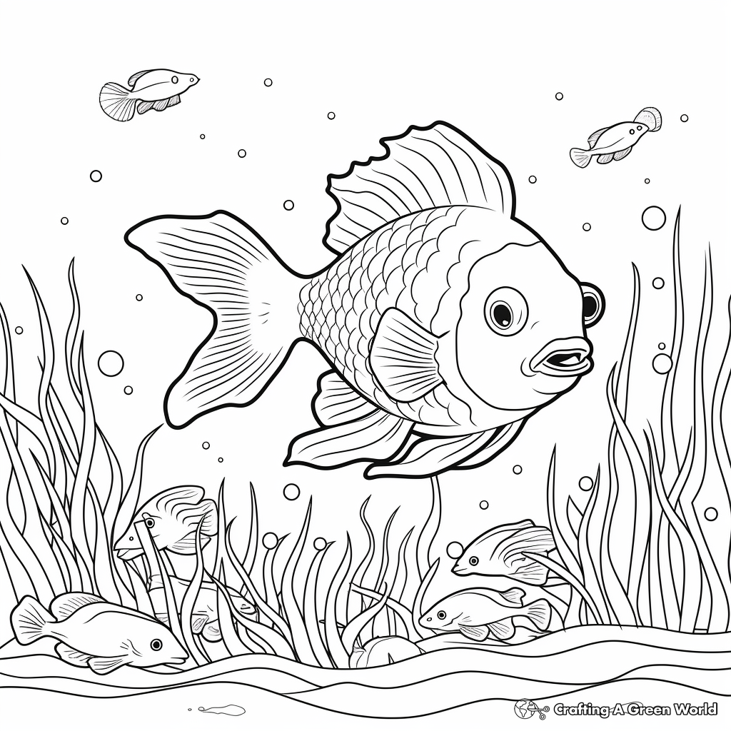 Colorful Coral Reef Fish Coloring Pages 2