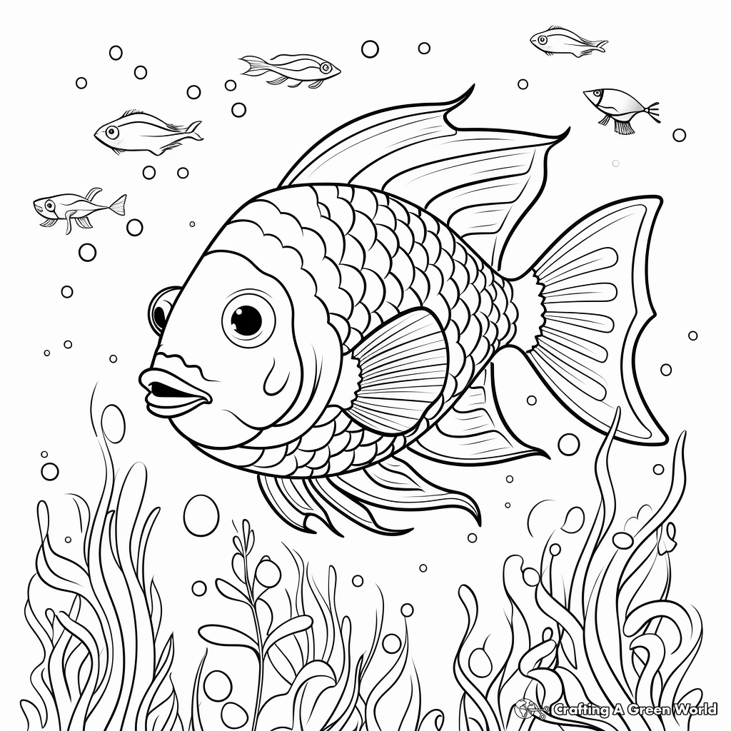 Colorful Coral Reef Fish Coloring Pages 4