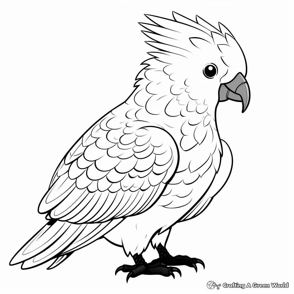 Colorful Ducorps' Cockatoo Coloring Pages 1