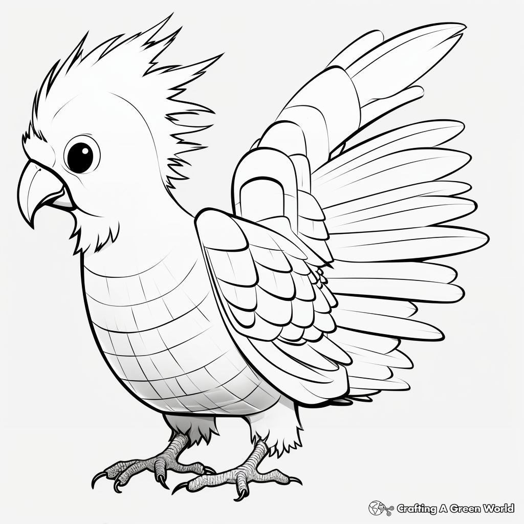 Colorful Ducorps' Cockatoo Coloring Pages 2