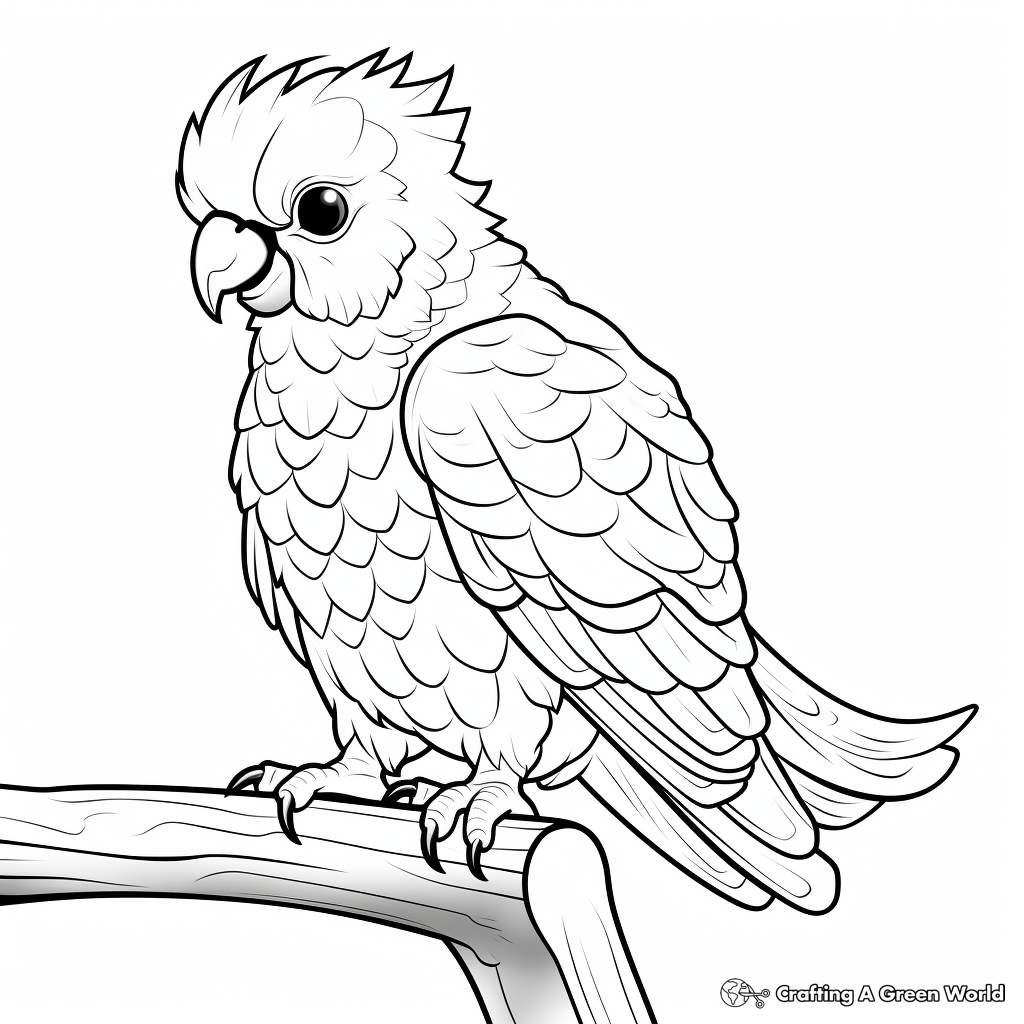 Colorful Ducorps' Cockatoo Coloring Pages 4