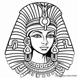 Colorful Egyptian Queen Cleopatra Coloring Pages 3