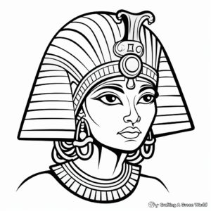 Colorful Egyptian Queen Cleopatra Coloring Pages 4