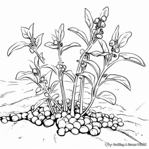 Colorful Field Peas Coloring Pages 1