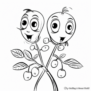 Colorful Field Peas Coloring Pages 3