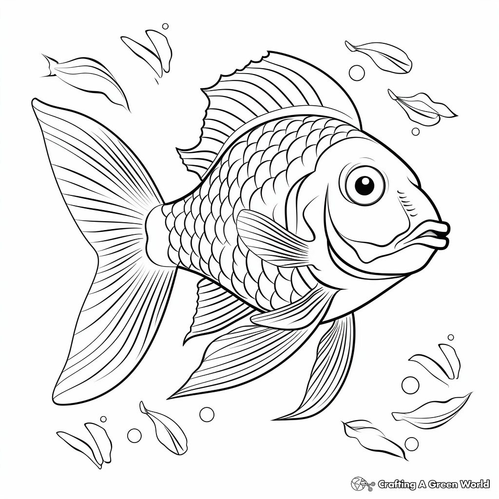 Colorful Fish Species Coloring Pages 1