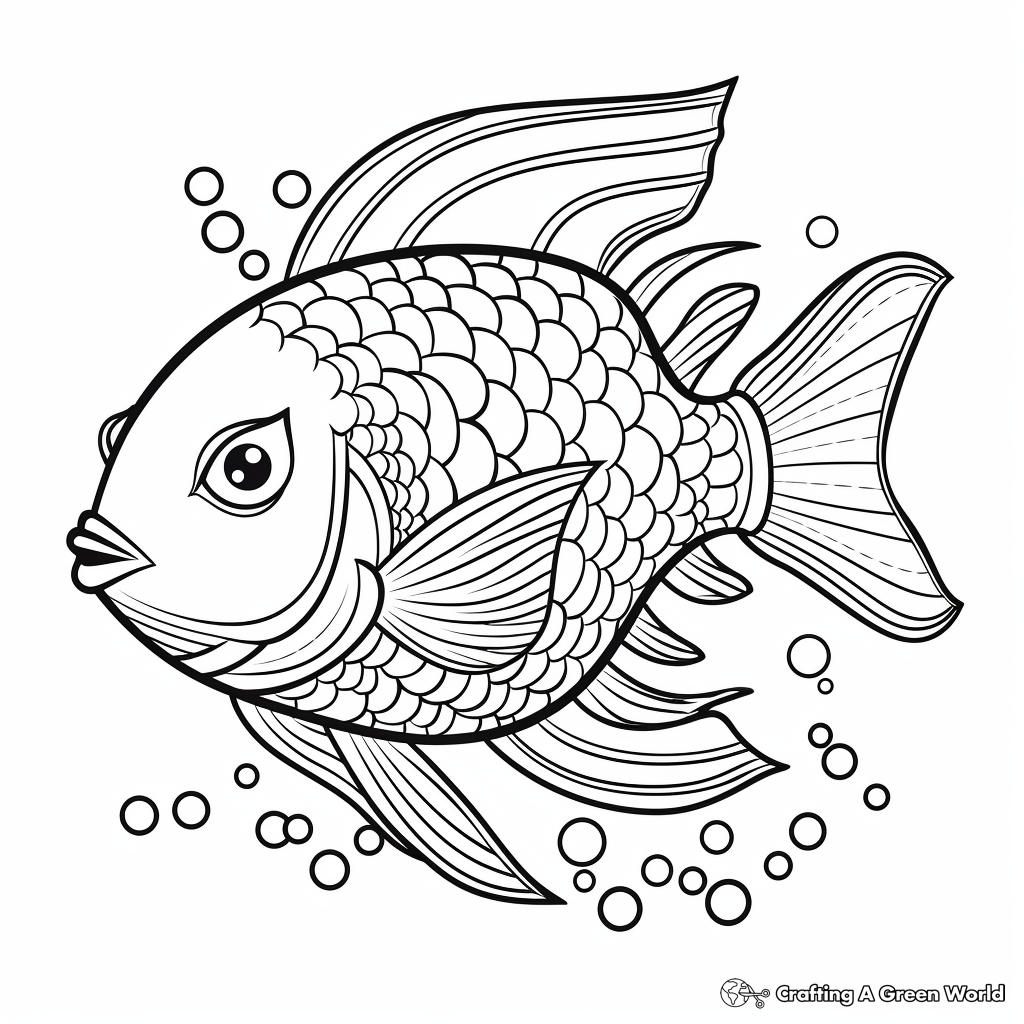 Colorful Fish Species Coloring Pages 2