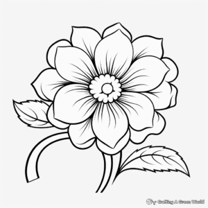 Colorful Flower Coloring Pages for Beginners 1