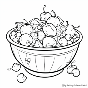 Colorful Fruit Salad Coloring Pages 3