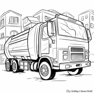 Colorful Garbage Trucks: Play with Colors Coloring Pages 2