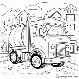 Colorful Garbage Trucks: Play with Colors Coloring Pages 3