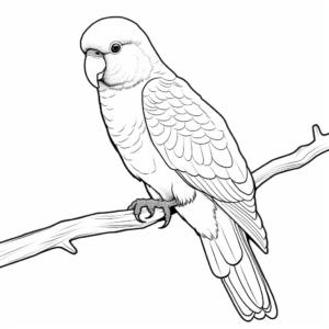 Colorful Indian Ringneck Parakeet Coloring Pages 2