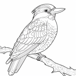 Colorful Kookaburra Coloring Pages 1
