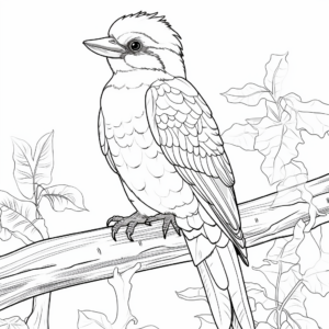 Colorful Kookaburra Coloring Pages 2