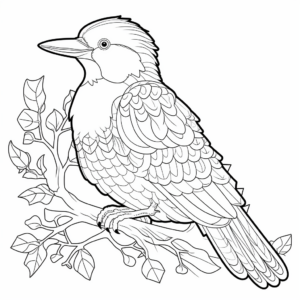 Colorful Kookaburra Coloring Pages 3