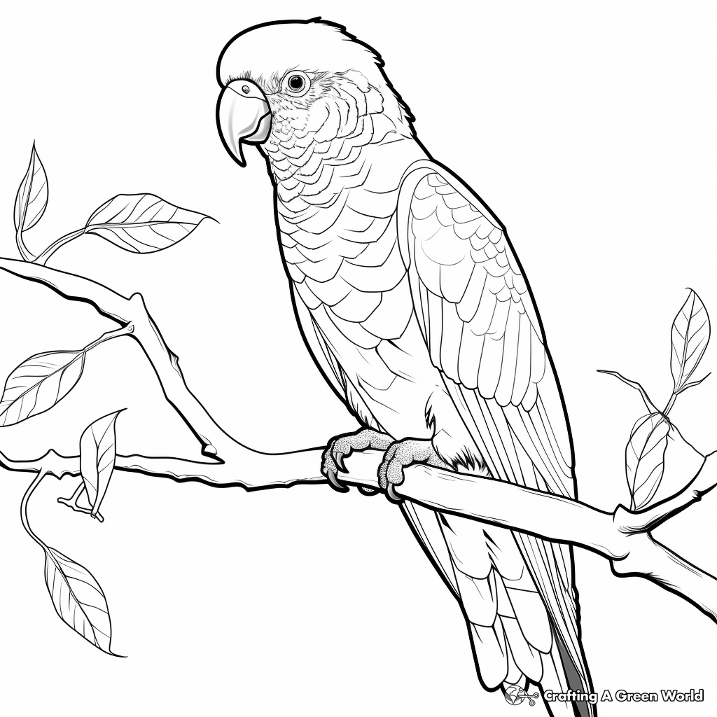 Colorful Lorikeet Parrot Coloring Pages 4