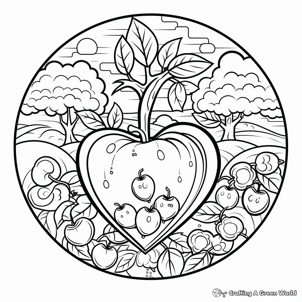 Colorful 'Love' Fruit of the Spirit Coloring Pages 2