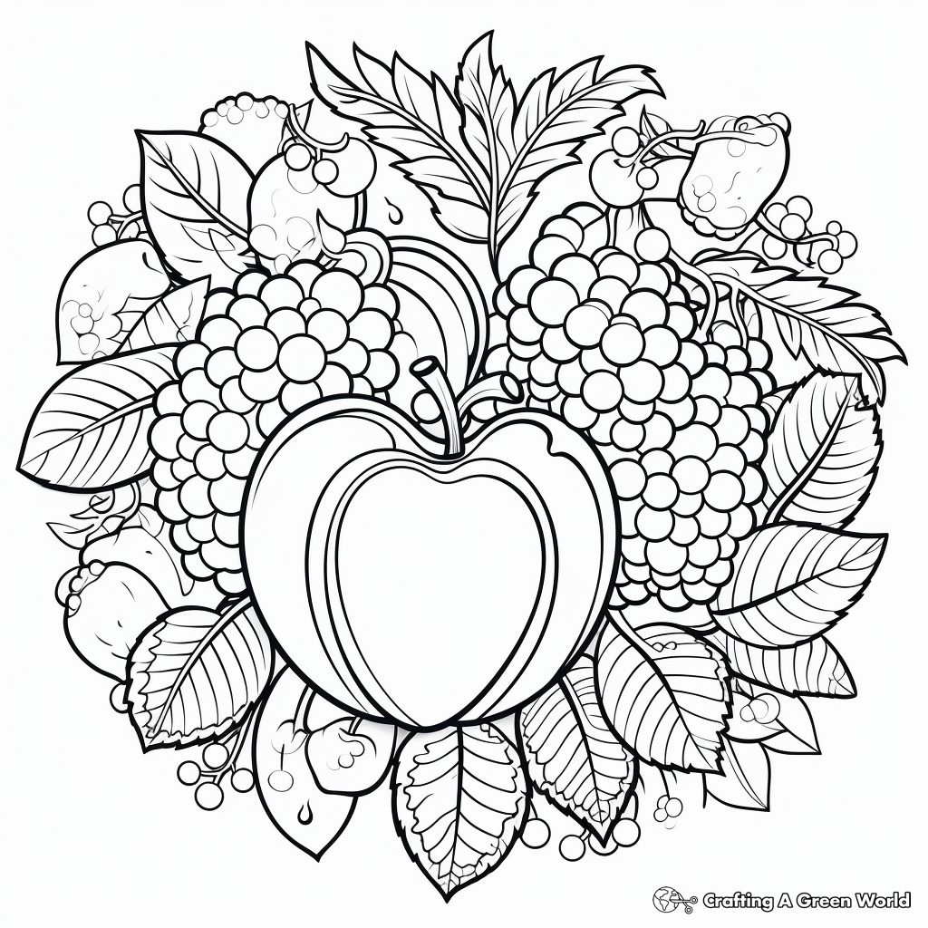 Colorful 'Love' Fruit of the Spirit Coloring Pages 3