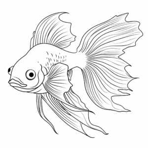 Colorful Marble Betta Fish Printable Pages 3