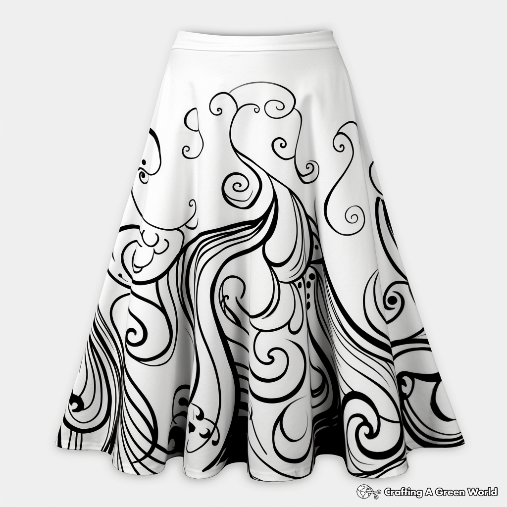 Colorful Maxi Skirt Coloring Pages 2