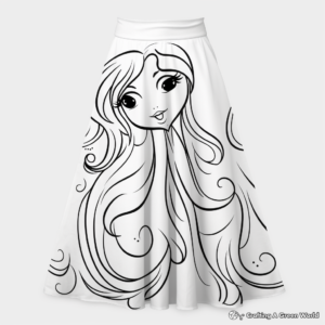 Colorful Maxi Skirt Coloring Pages 3
