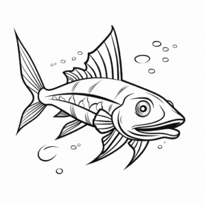 Colorful Pictus Catfish Coloring Pages 1