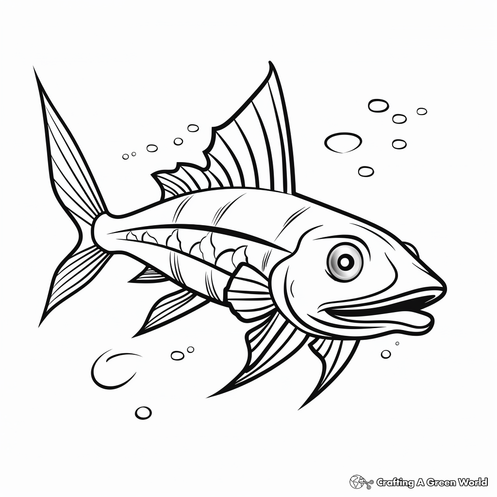 Colorful Pictus Catfish Coloring Pages 1