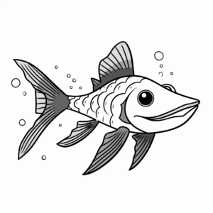 Colorful Pictus Catfish Coloring Pages 2