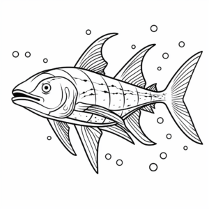 Colorful Pictus Catfish Coloring Pages 3