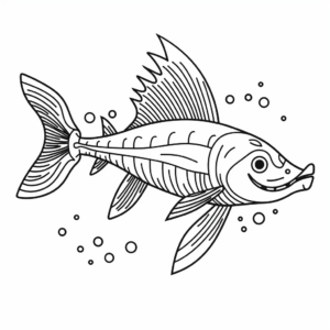 Colorful Pictus Catfish Coloring Pages 4