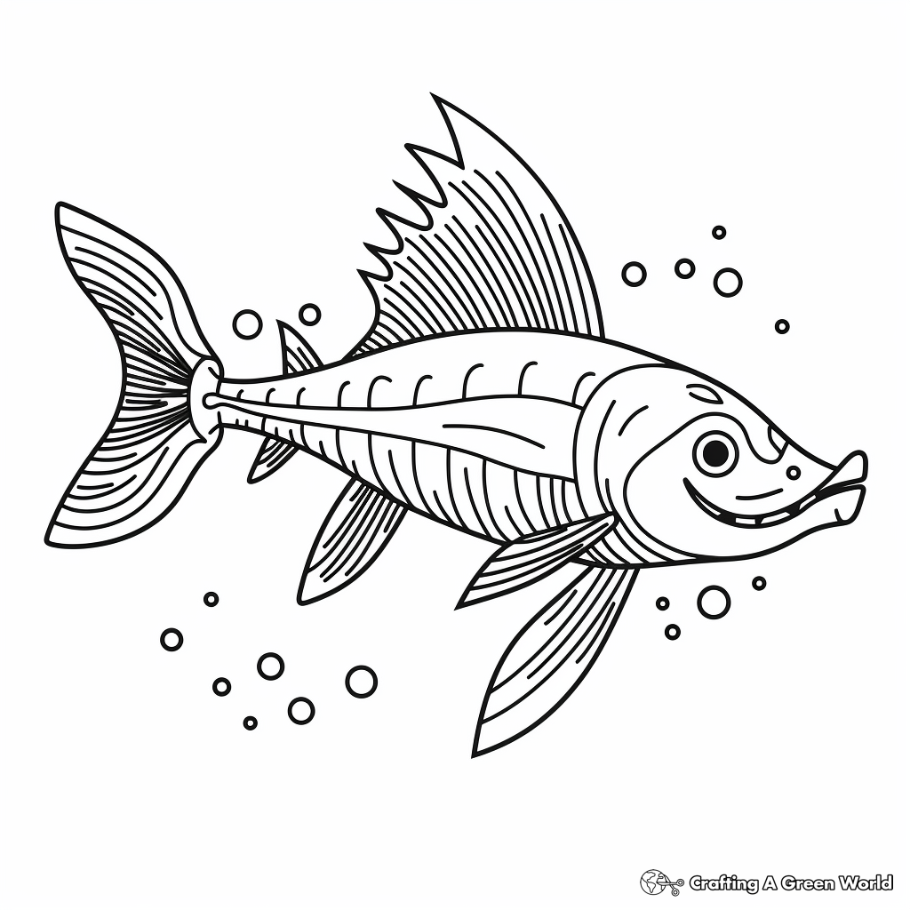 Colorful Pictus Catfish Coloring Pages 4